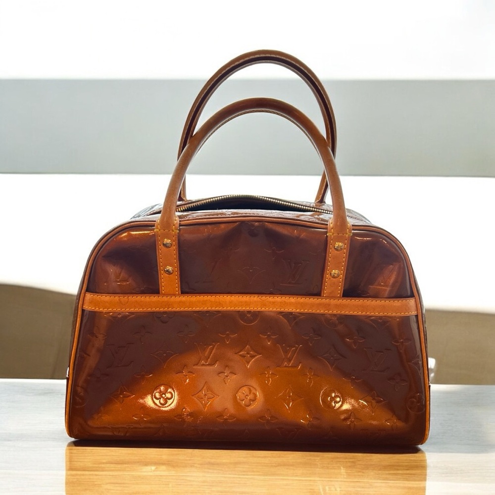 Louis Vuitton Brown Patent Monogram Satchel